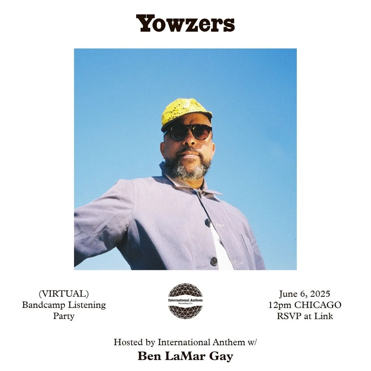 Yowzers* by Ben LaMar Gay out on LP/CD/DD this Friday June
